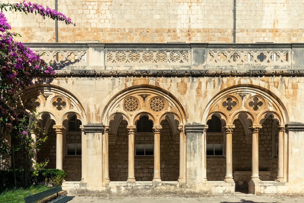 Gothic Courtyard in Dubrovnik Monastery Museum