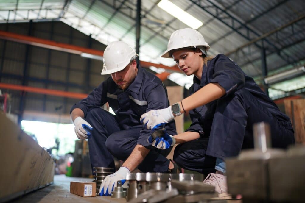 Worker in metal industry